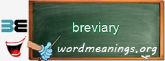 WordMeaning blackboard for breviary